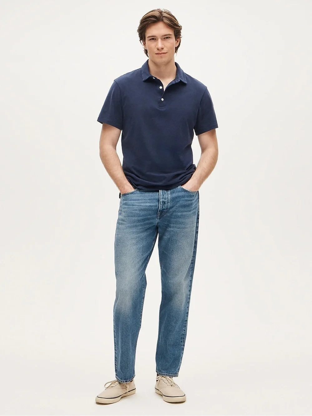 NWOT J. Crew Sueded cotton polo shirt